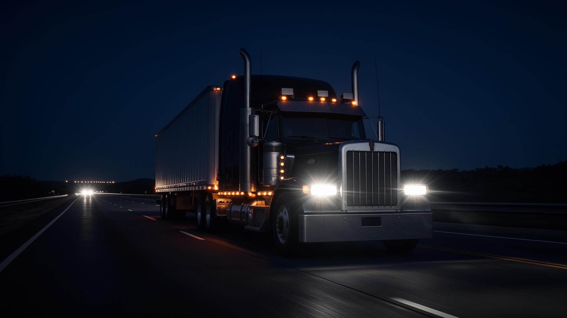 18-wheeler truck accident scene on a U.S. highway